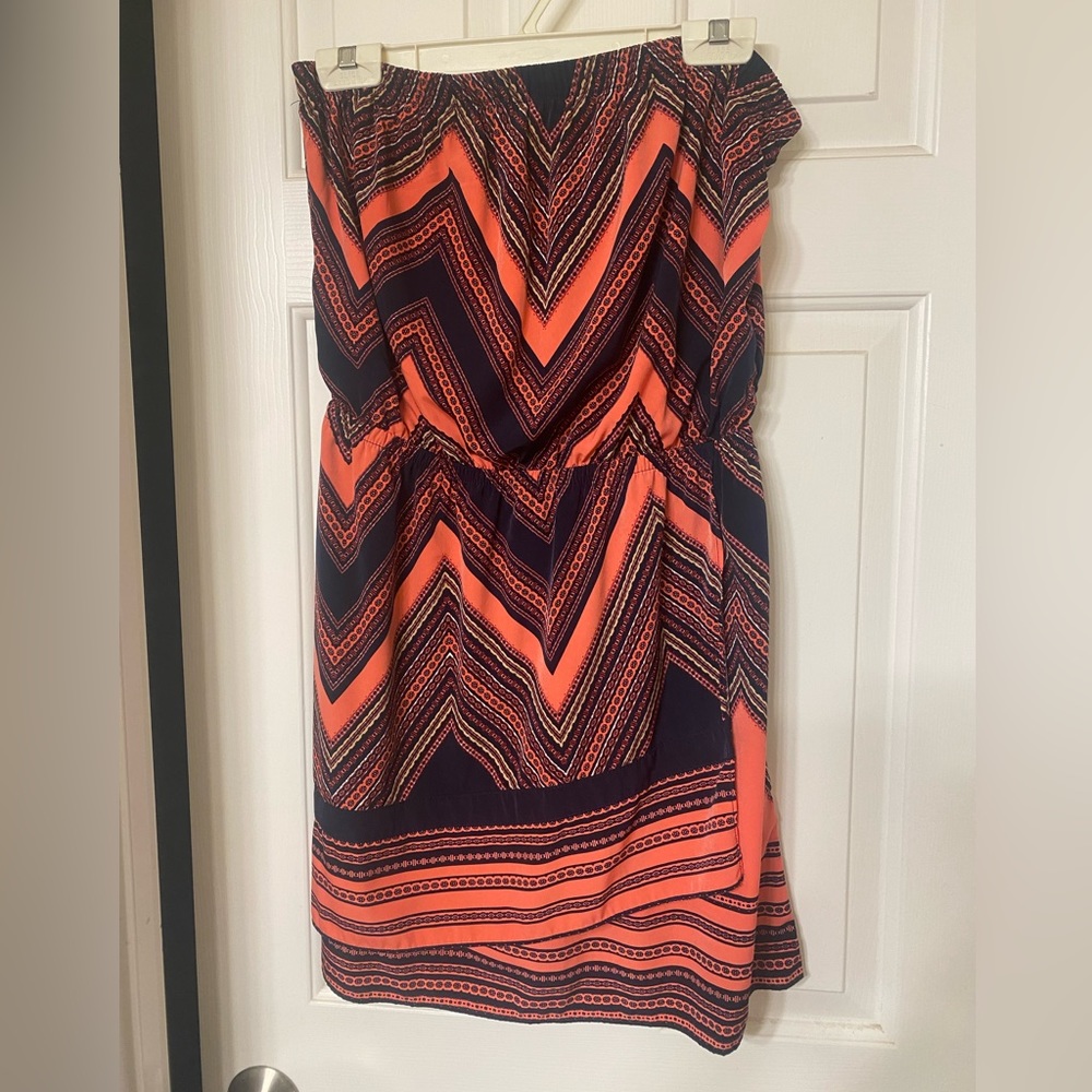 Express strapless dress, silky material